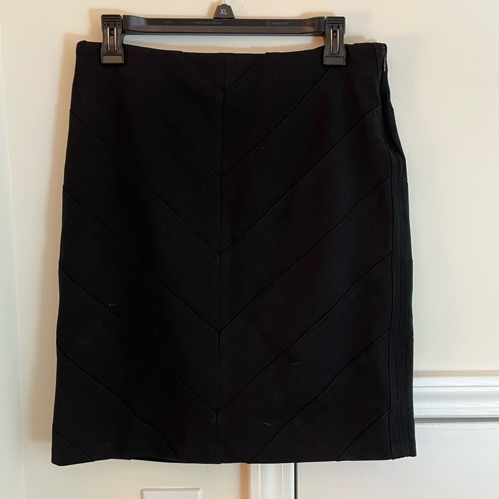 White House black market textured black skirt